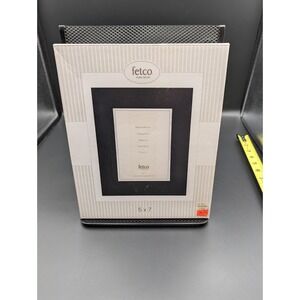 Fetco Home Decor 5 x 7 Picture Frame Black Silver Chrome New Old Stock